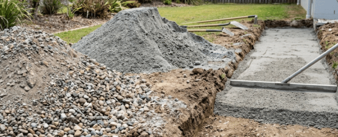 Road base vs crusher dust comparison in a residential landscaping project